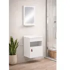 Kit Gabinete Banheiro Unique Branco 42cm Corso